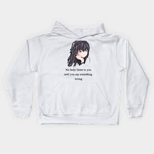 sad sorrow t-shirt Kids Hoodie